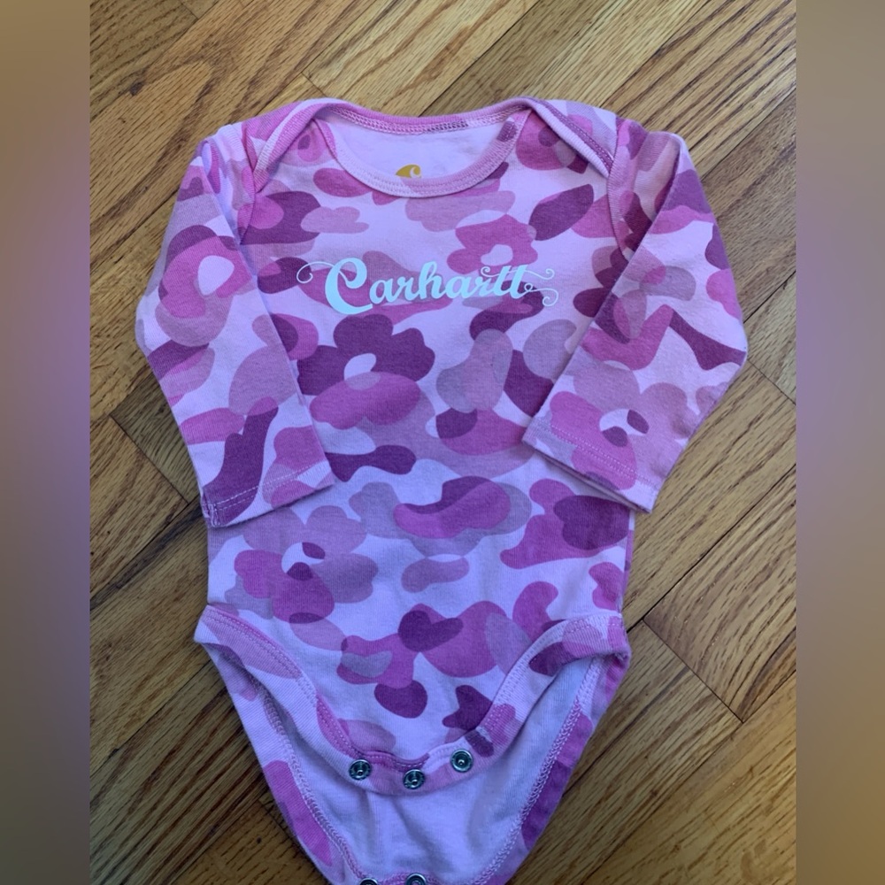 Carhartt Pink Camo Onesie, 3 months